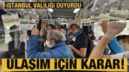 İstanbul'da son dakika toplu taşıma kararı