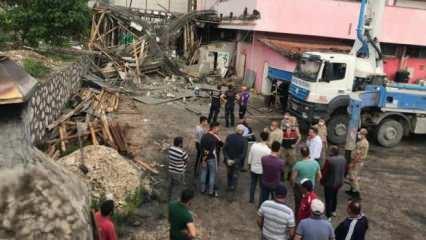 Amasya'da inşaat halindeki bina çöktü: 4 yaralı