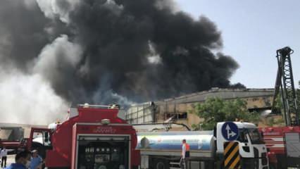 Gaziantep'te fabrikada yangını