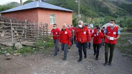 Türk Kızılay Genel Başkanı Kerem Kınık deprem bölgesinde incelemelerde bulundu