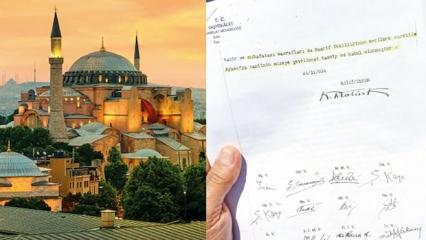 Yusuf Halaçoğlu'ndan çarpıcı Ayasofya açıklaması! Elindeki belgede dikkat çeken Atatürk detayı