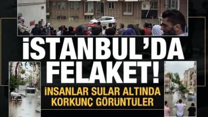 İstanbul'da felaket! Aileler sular altında kaldı! Kurtarma operasyonu