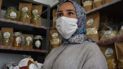 Kadın kaymakam kadınların ürettiği organik ürünleri satıyor