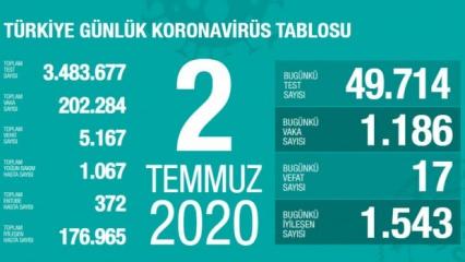 Son dakika haberi: 2 Temmuz koronavirüs tablosu! Vaka, ölü sayısı ve son durum açıklandı