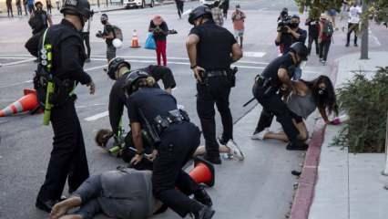 ABD’de gösteriler sürüyor: Bir protestocu polisi yere yıktı
