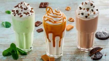 Evde milkshake nasıl yapılır? Fıstık ezmeli, çikolatalı ve kahveli milkshake tarifi...