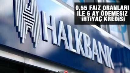 HalkBank 0,55 faiz oranı ile 6 ay ödemesiz 30 bin TL İhtiyaç Kredisi! Kredi başvuru ekranı