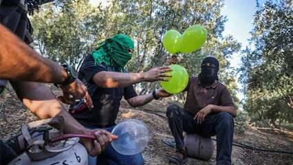 Gazze'den İsrail'e 'yanan balonlar' gönderilmeye başlandı!