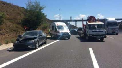Yavuz Sultan Selim köprüsü çıkışında kaza : 1 ölü, 4 yaralı