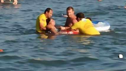 Denizde astım krizi geçiren kadın kurtarıldı
