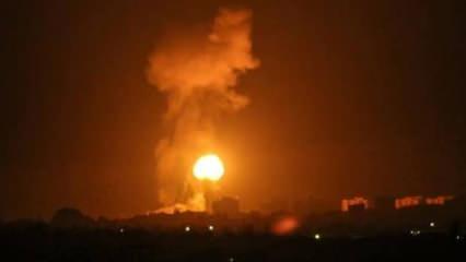 Terör devletinden Hamas'a hava saldırısı!