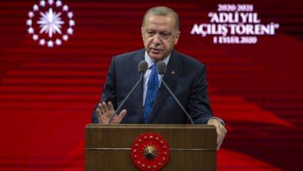 Başkan Erdoğan'dan çok sert pankart tepkisi