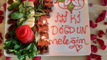 'Çiğ köfte pastası'yla doğum günü kutlaması