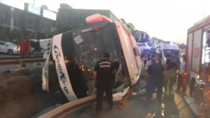İstanbul'da yolcu otobüsü devrildi! Bilanço belli oldu
