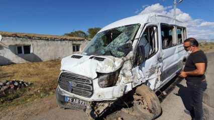 Ardahan'da veterinerleri taşıyan araç devrildi: 4 yaralı