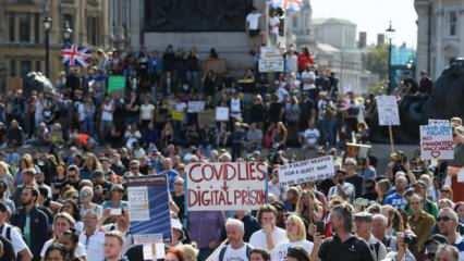 İngiltere'de karantina karşıtı protesto