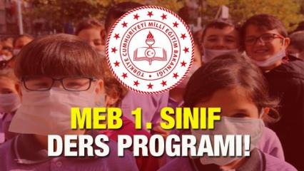 MEB 1. sınıf  21 Eylül ders programı açıklandı! Ders ve teneffüsler kaç dakika olacak?