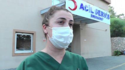 Otelde turistlere maske tak diyen hemşire y&uuml;z&uuml;ne terlik yedi