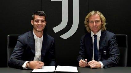 Alvaro Morata Juventus'a imzayı attı