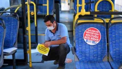 Ankara'da toplu taşıma araçlarında 'sosyal mesafe' uygulaması