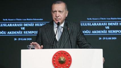 Cumhurbaşkanı Erdoğan'dan son dakika Doğu Akdeniz açıklaması