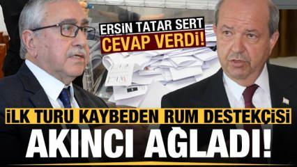 İlk turu kaybeden Rum destekçisi Mustafa Akıncı ağladı, Ersin Tatar sert cevap verdi!