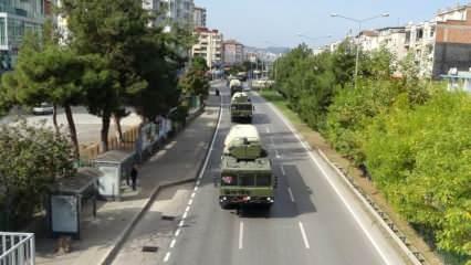 S-400'ler test atışlarını başarı ile tamamlayıp Ankara'ya gitmek için yola çıktı