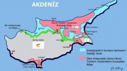 Mustafa Akıncı'nın tepki çeken sözleri sonrası Rumların gizli Kıbrıs haritası ortaya çıktı