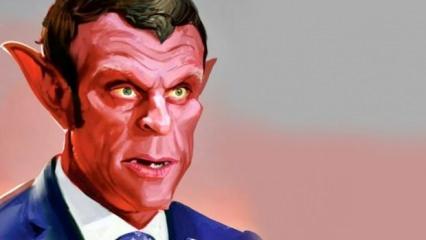 İran medyası Fransa Cumhurbaşkanı Macron'u şeytana benzetti!