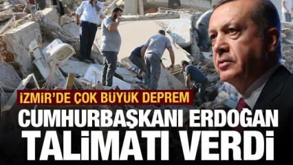 İzmir'de çok büyük deprem! Erdoğan'dan son dakika açıklaması