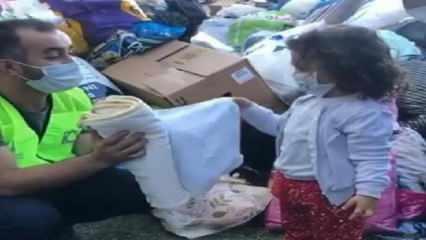 Battaniyesini depremzedelere veren çocuk yürekleri ısıttı