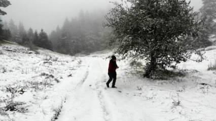 Karabük'e mevsimin ilk karı yağdı