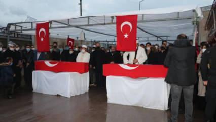 PKK'nın katlettiği işçiler için hazin tören