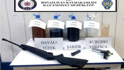 Yozgat’ta sahte içki operasyonunda 2 gözaltı