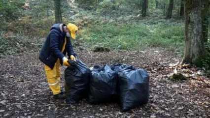 Belgrad Ormanı'nda 22 ton çöp toplandı