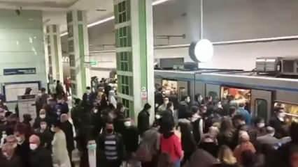 Kirazlı metro durağındaki yoğunluk korkuttu!