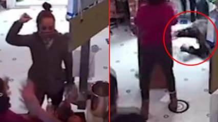 ABD’de bir babaanne torununa şişe fırlatan kadını masayla dövdü