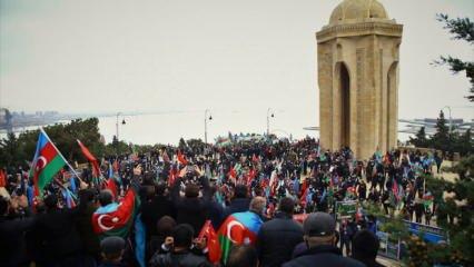 Azerbaycanlılar, Laçın'ın işgalden kurtuluşunu kutluyor