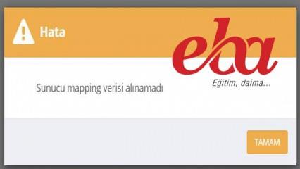EBA çöktü mü? “Mapping verisi alınamadı” hatası ne demek? 30 Kasım Mapping hatası çözümü!