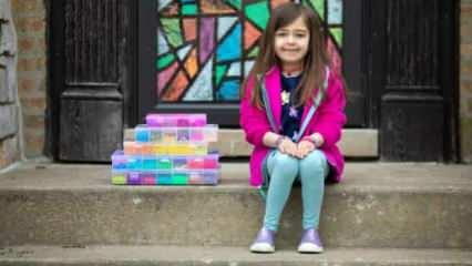 7 yaşındaki kız gönülleri fethetti, bileklik satarak 20 bin dolar bağış topladı