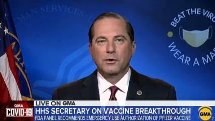 ABD Sağlık Bakanı, Pfizer/BioNTech aşısı için tarih verdi