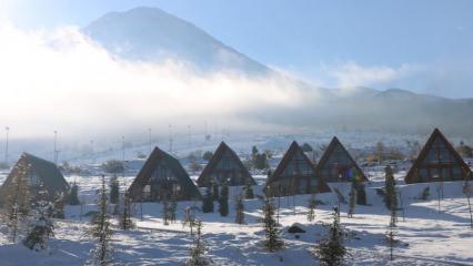 Ne Norveç ne İsveç kışın gözdesi Sivas'ın bungalov evleri