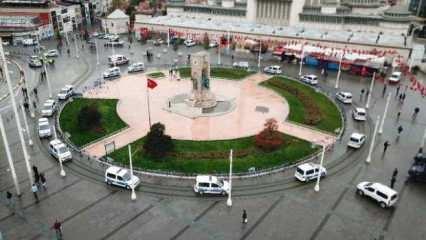 Taksim Meydanı'nda merak uyandıran siren sesleri!