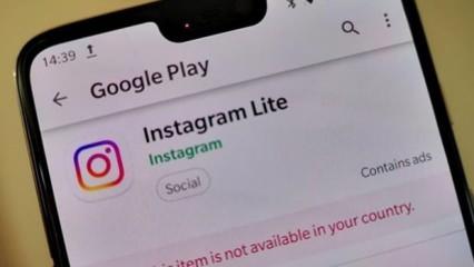 2MB’lik Instagram Lite uygulaması tanıtıldı