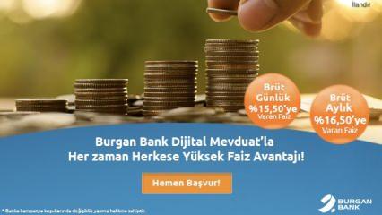 Burgan Bank Dijital Mevduat'la Her Zaman Herkese Yüksek Faiz Avantajı!