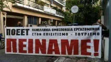 Yunanistan'da Miçotakis'e 'açız' pankartlı tepki