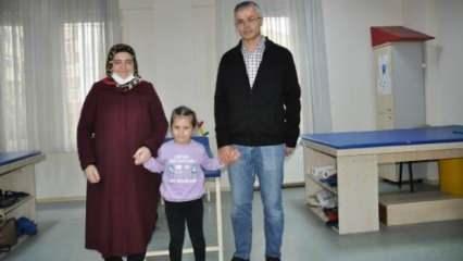Serebral palsi hastası 7 yaşındaki Elif Hira yaşam sevinciyle örnek oluyor