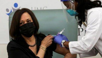 ABD başkan yardımcılığına seçilen Kamala Harris, Kovid-19 aşısı oldu