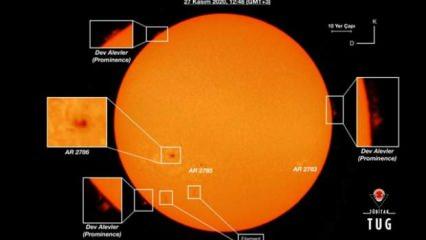 Güneş yüzeyinde Dünya'dan büyük leke görüntülendi