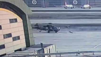 Sabiha Gökçen Havalimanı'ndaki helikopter kazasının görüntüleri ortaya çıktı